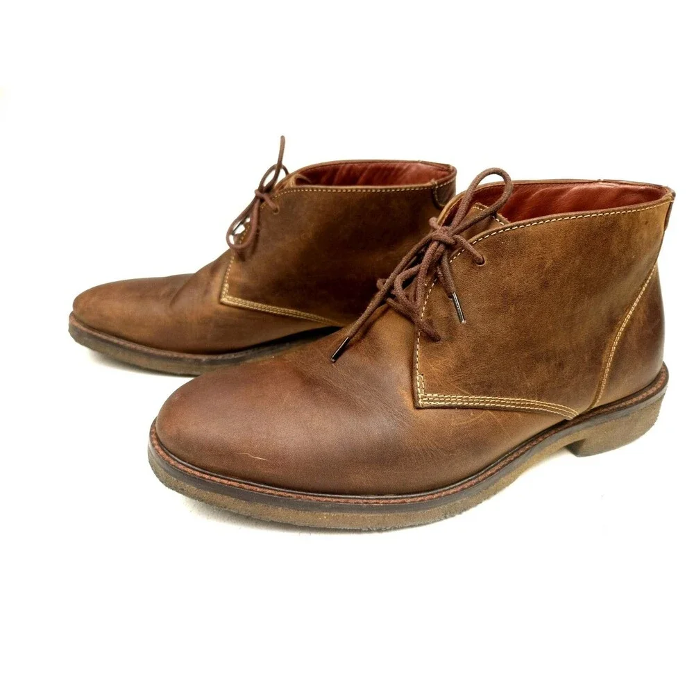 Johnston & Murphy Copeland Chukka Men's 8.5 Boots Tan Sheepskin Crepe Sole